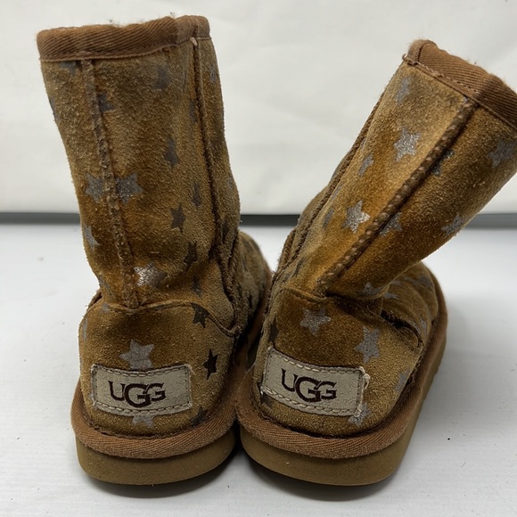 UGG Other - UGG Kids Classic Short Star Print Tan Boots Size 13